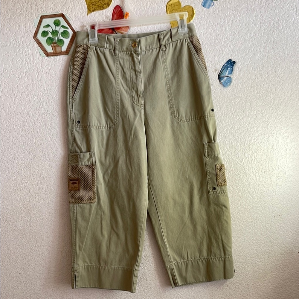 Polo by Ralph Lauren Women's Cotton Cargo Cropped Pants - Olive Green